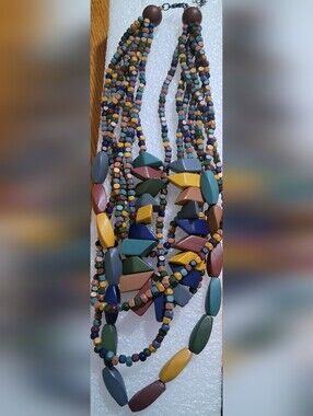 Multicolor Geometric Bead Necklace - Women Jewelry